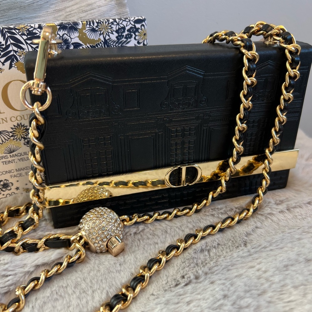 Dior makeup clutch with adjustable chain